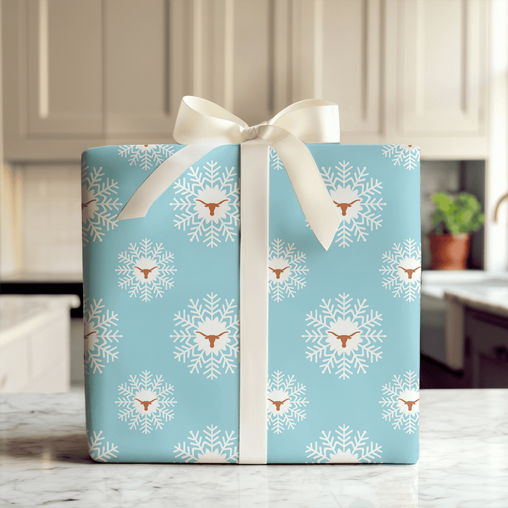 Longhorn Snowflake - Wrapping Paper - Aspen & Arlo