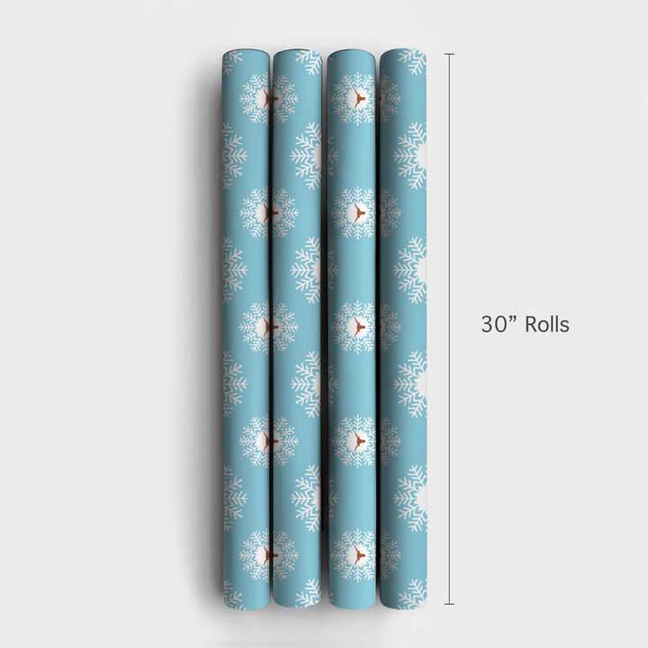 Longhorn Snowflake - Wrapping Paper - Aspen & Arlo