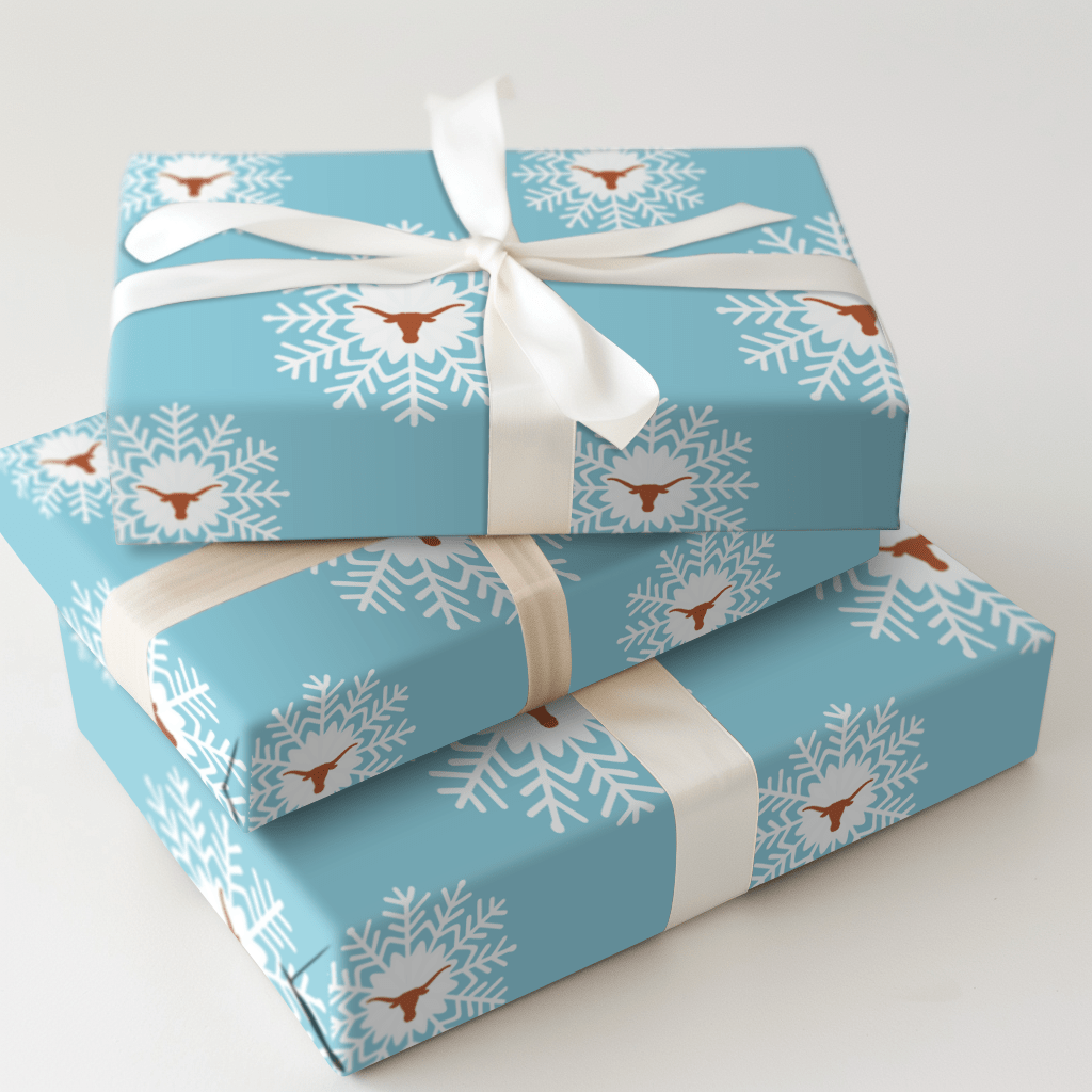 Longhorn Snowflake - Wrapping Paper - Aspen & Arlo