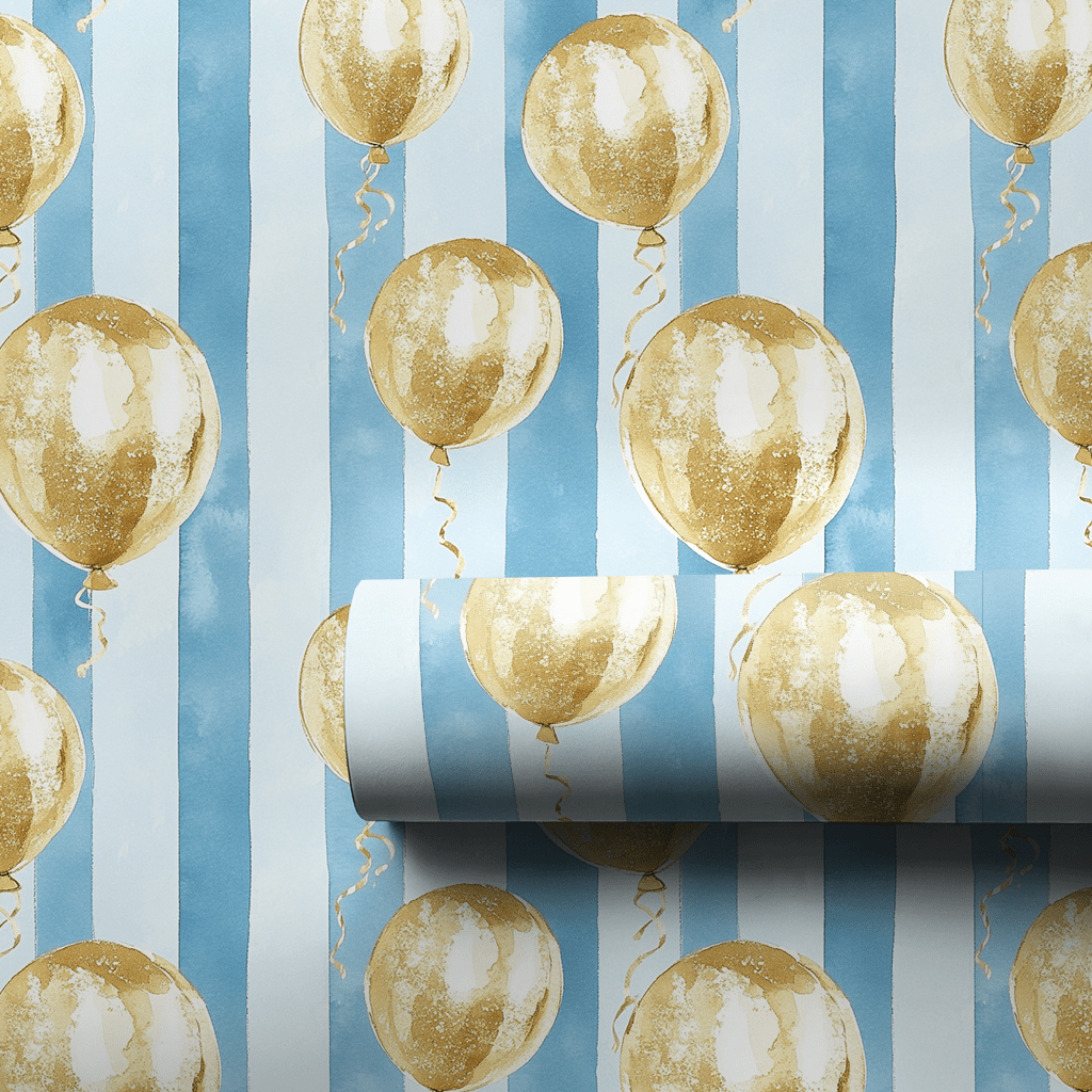 Gold Rush Birthday - Wrapping Paper - Aspen & Arlo