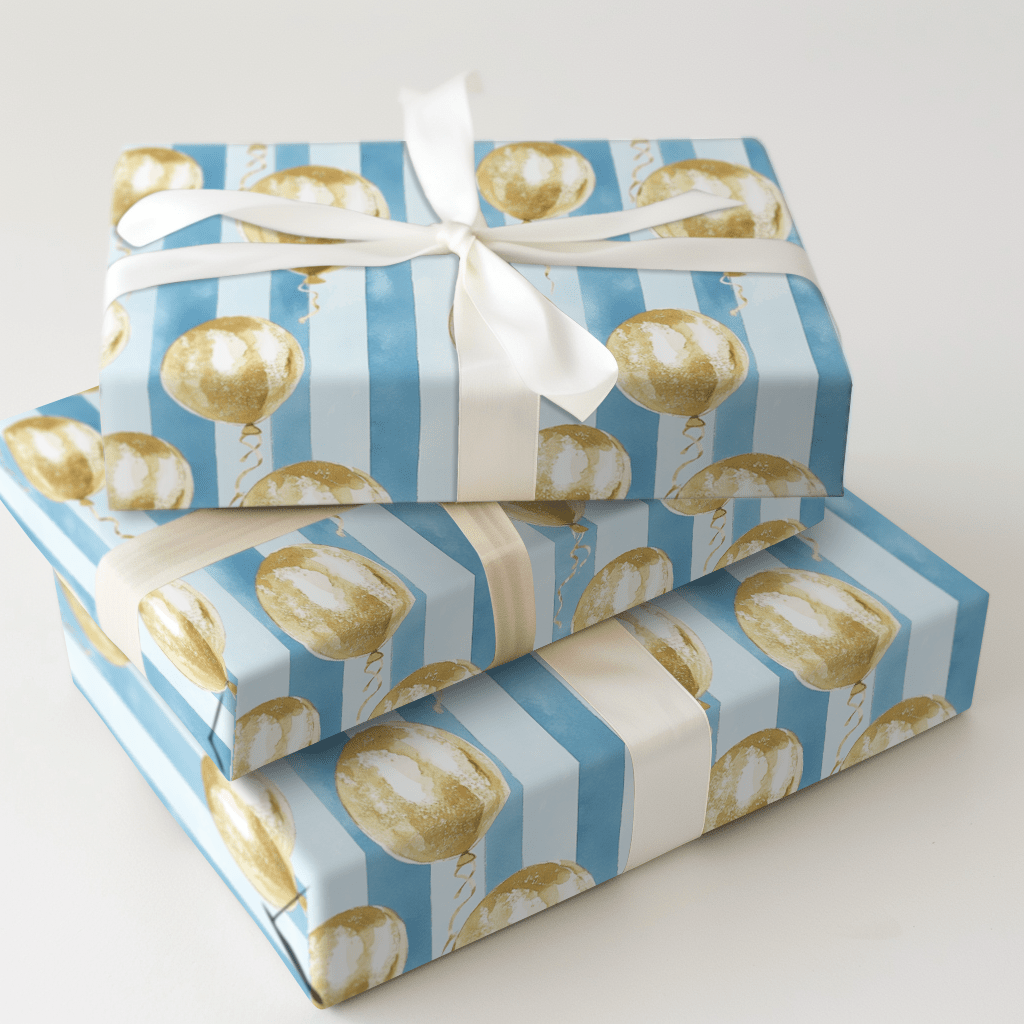 Gold Rush Birthday - Wrapping Paper - Aspen & Arlo
