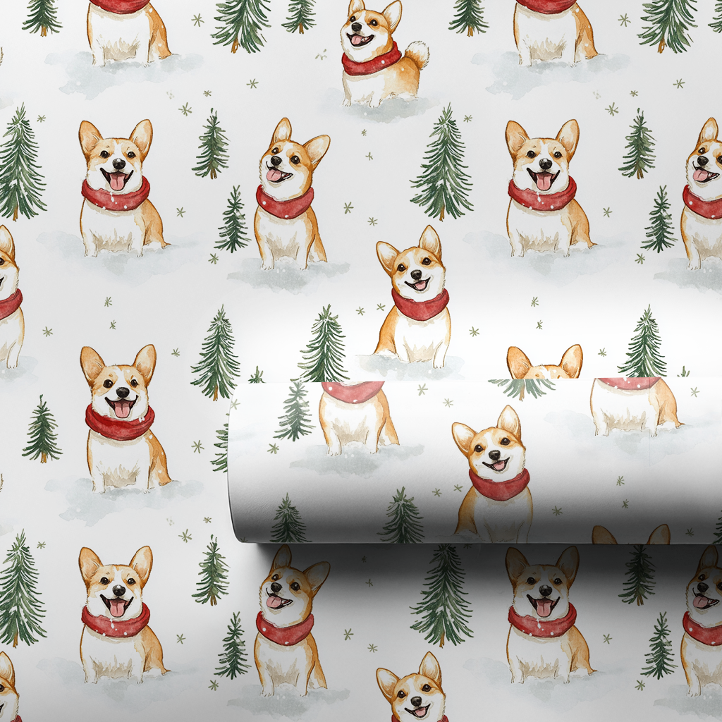 Wintertime Corgi - 1 Roll