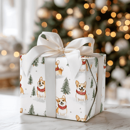 Wintertime Corgi - Wrapping Paper - Aspen & Arlo
