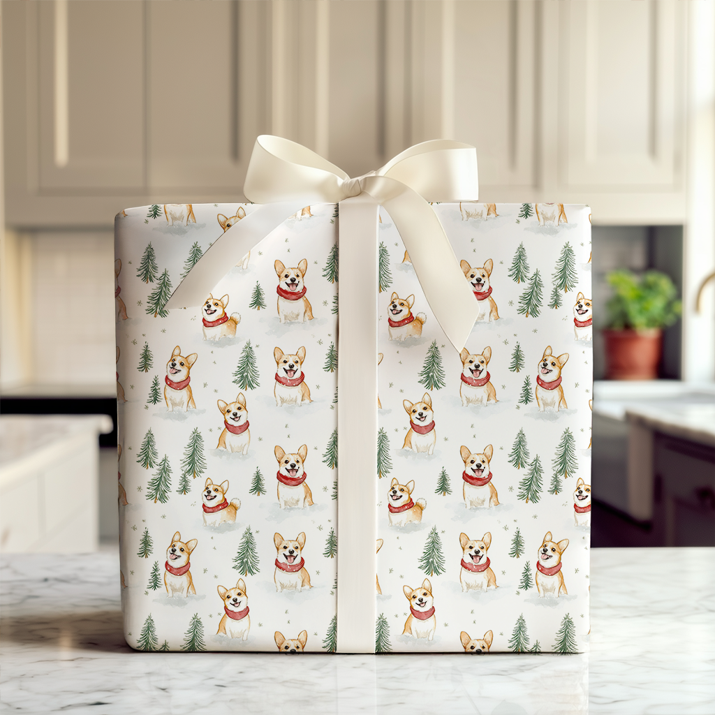 Wintertime Corgi - Counter