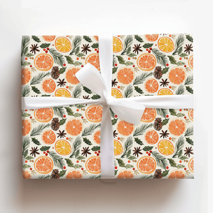 Orange Garland - Wrapping Paper - Aspen & Arlo