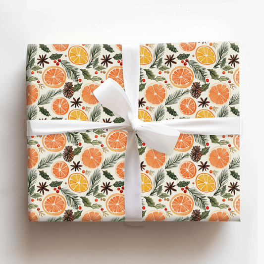Orange Garland - Wrapping Paper - Aspen & Arlo