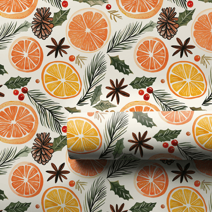 Orange Garland - Wrapping Paper - Aspen & Arlo