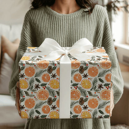 Orange Garland - Wrapping Paper - Aspen & Arlo