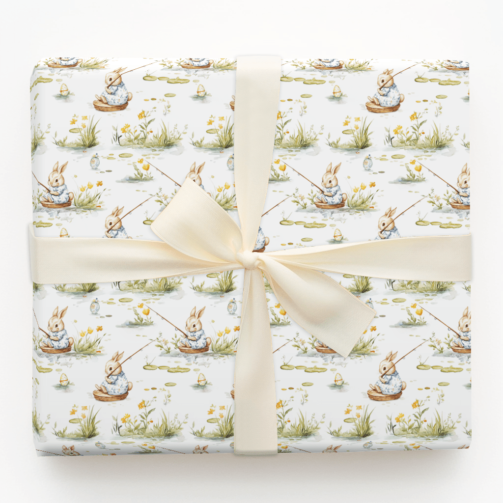 Hooks Wrapping Paper Hook Line and Bunny Wrapping Paper: Easter Bunny Gift Wrap – Aspen & Arlo