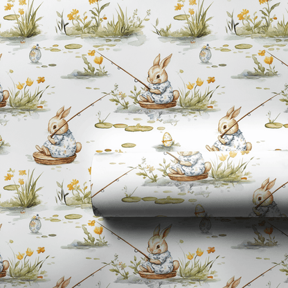 Hook Line and Bunny - Wrapping Paper - Aspen & Arlo