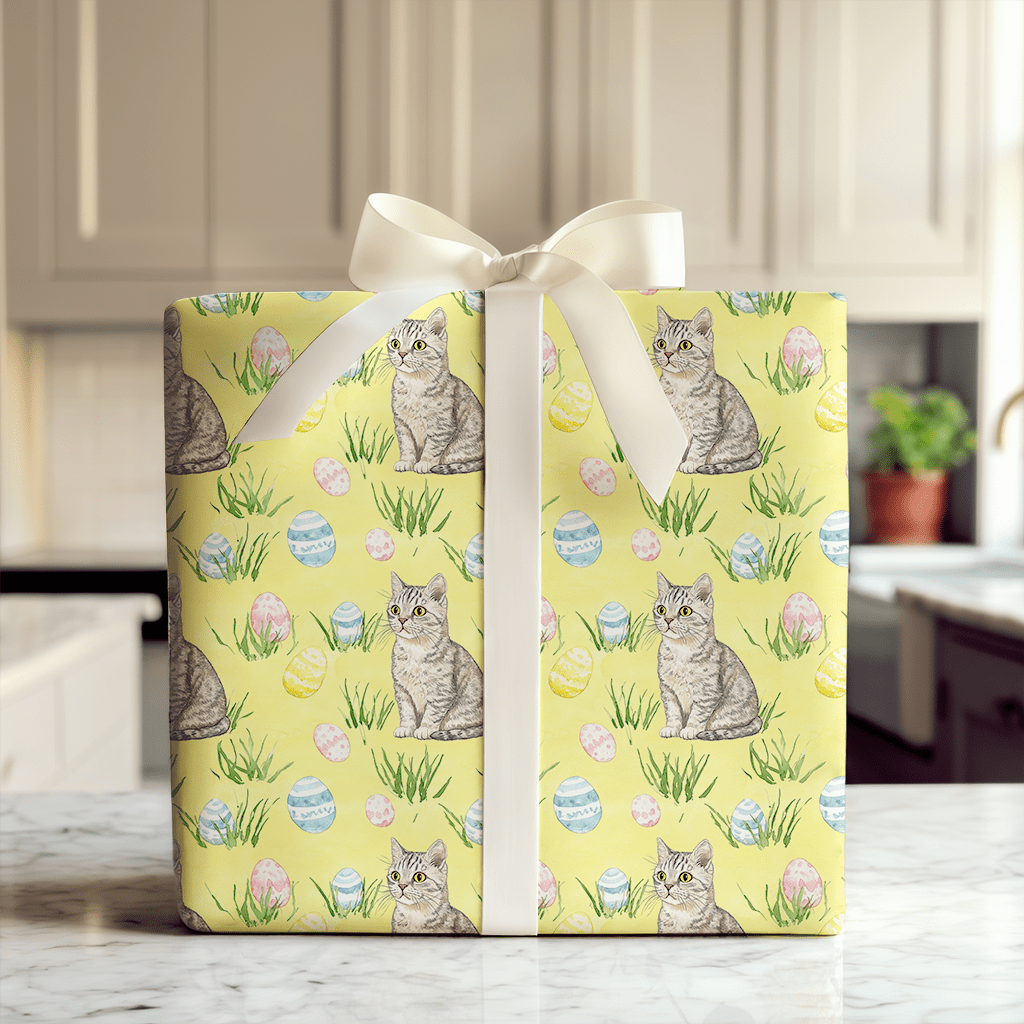Easter Eggs with the American Shorthair - Wrapping Paper - Aspen & Arlo
