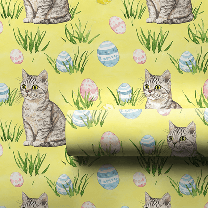 Easter Eggs with the American Shorthair - Wrapping Paper - Aspen & Arlo