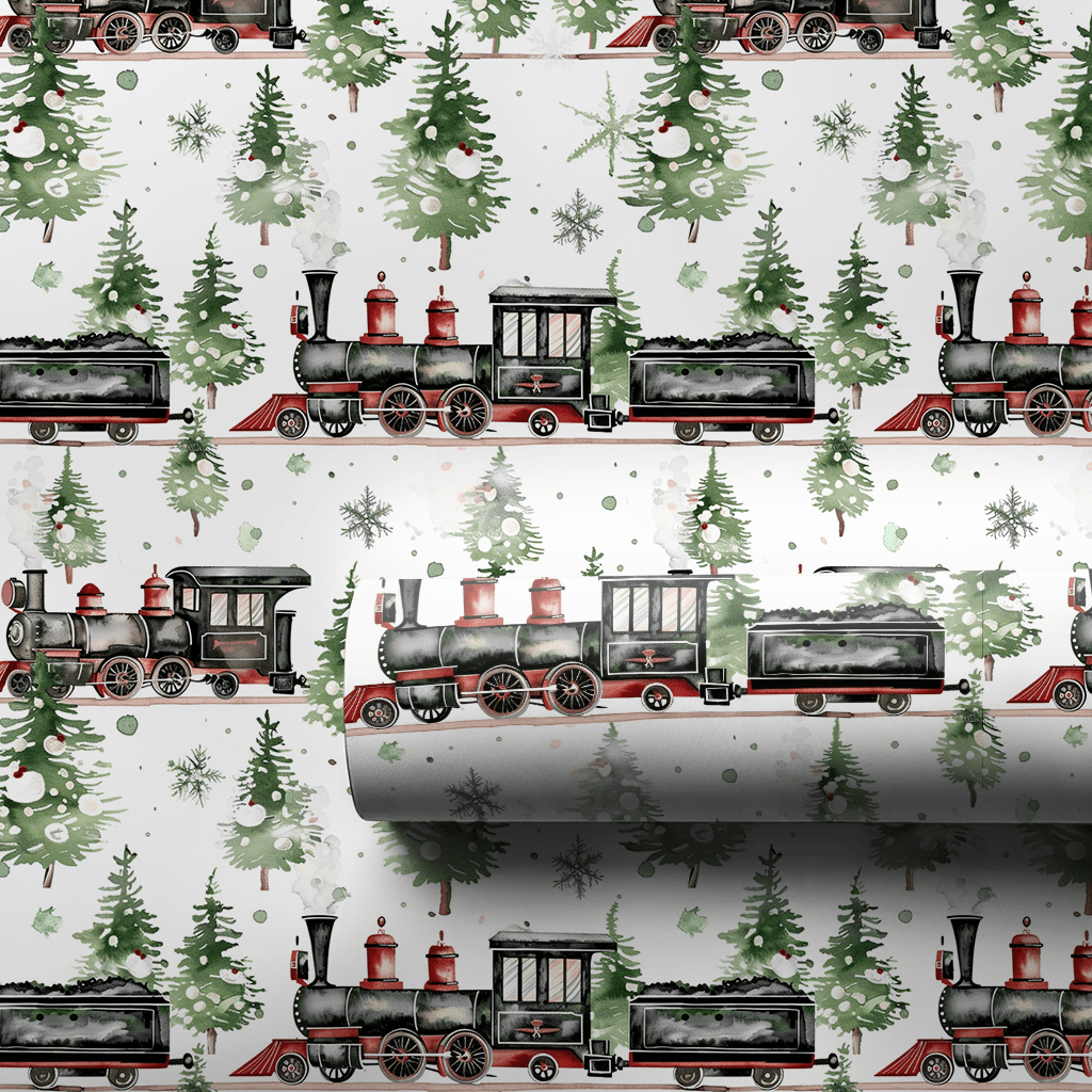 Levi's Train - Wrapping Paper - Aspen & Arlo
