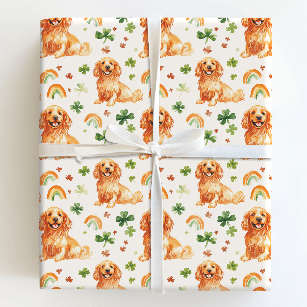 Rainbows with the Red Golden - Wrapping Paper - Aspen & Arlo