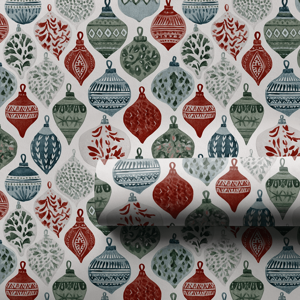 Heirloom Ornaments - Wrapping Paper - Aspen & Arlo