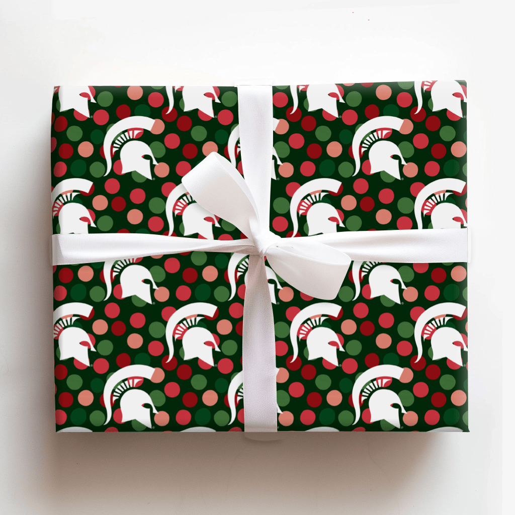 Spartan Christmas Dots - Wrapping Paper - Aspen & Arlo
