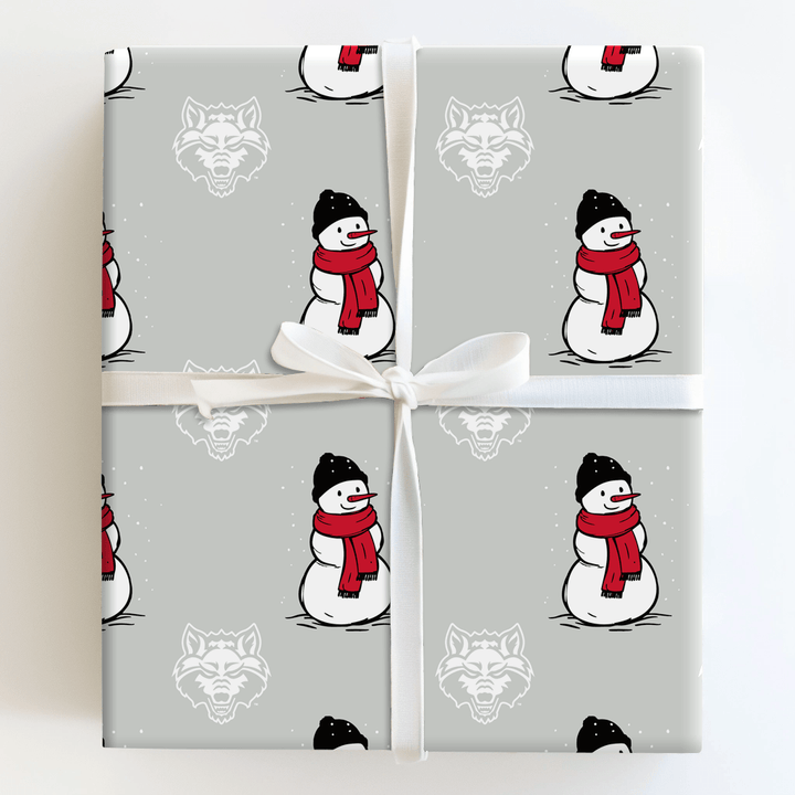 Wolf Snowman - Wrapping Paper - Aspen & Arlo