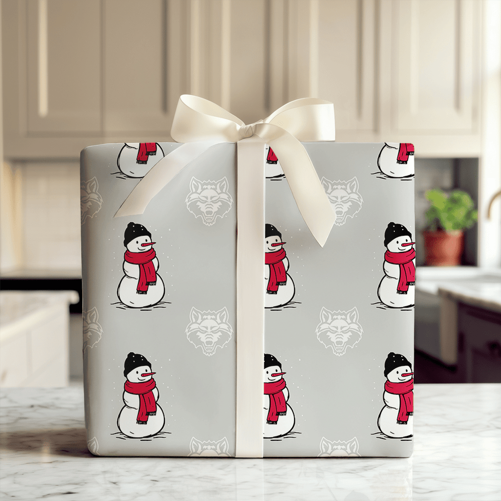 Wolf Snowman - Wrapping Paper - Aspen & Arlo