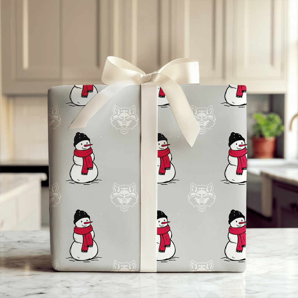 Wolf Snowman - Wrapping Paper - Aspen & Arlo