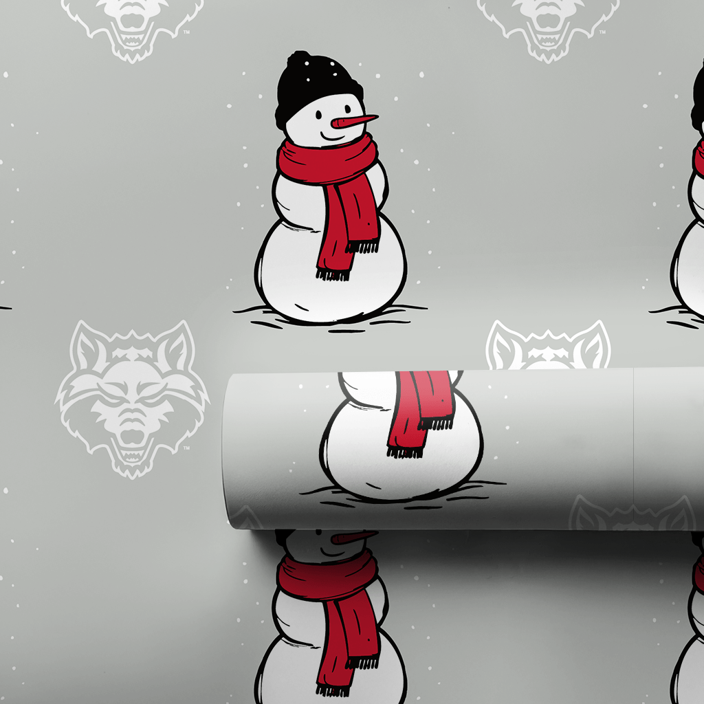 Wolf Snowman - Wrapping Paper - Aspen & Arlo