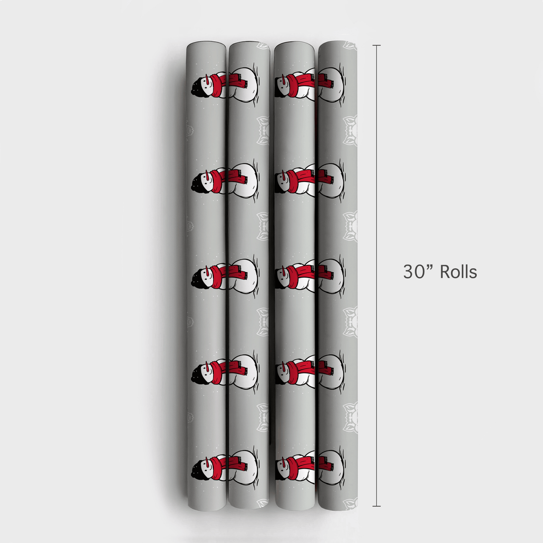 Wolf Snowman - Wrapping Paper - Aspen & Arlo
