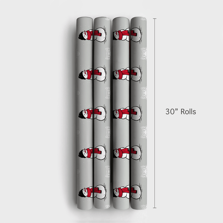 Wolf Snowman - Wrapping Paper - Aspen & Arlo