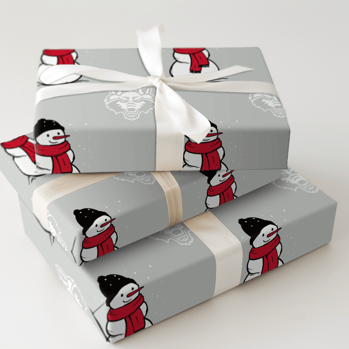 Wolf Snowman - Wrapping Paper - Aspen & Arlo
