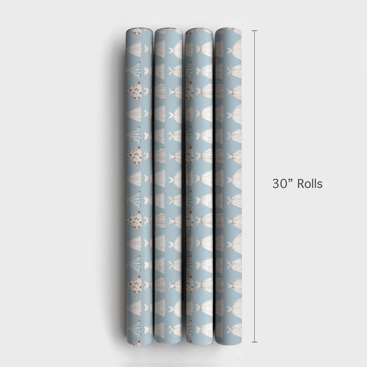 Dress in Something Blue - Wrapping Paper - Aspen & Arlo