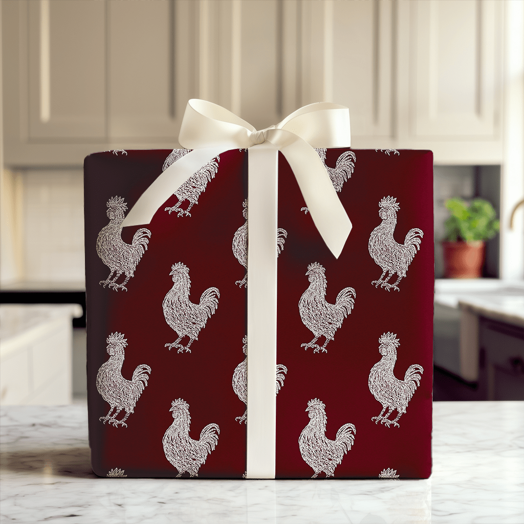 Maroon Grit - Wrapping Paper - Aspen & Arlo