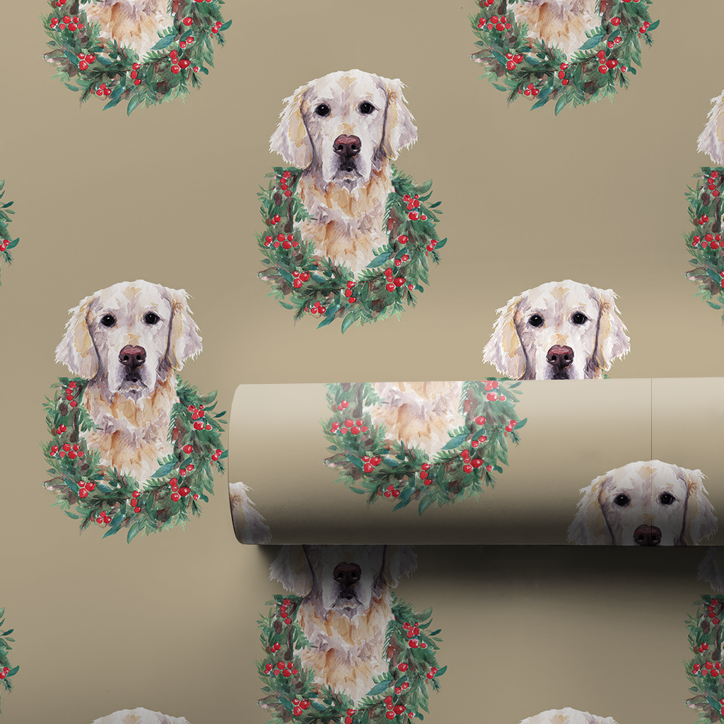 Golden Retriever Wreath Portraits
