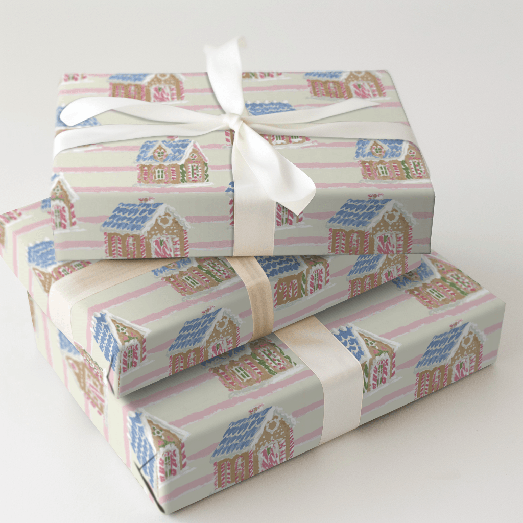Gingerbread Cottage - Wrapping Paper - Aspen & Arlo