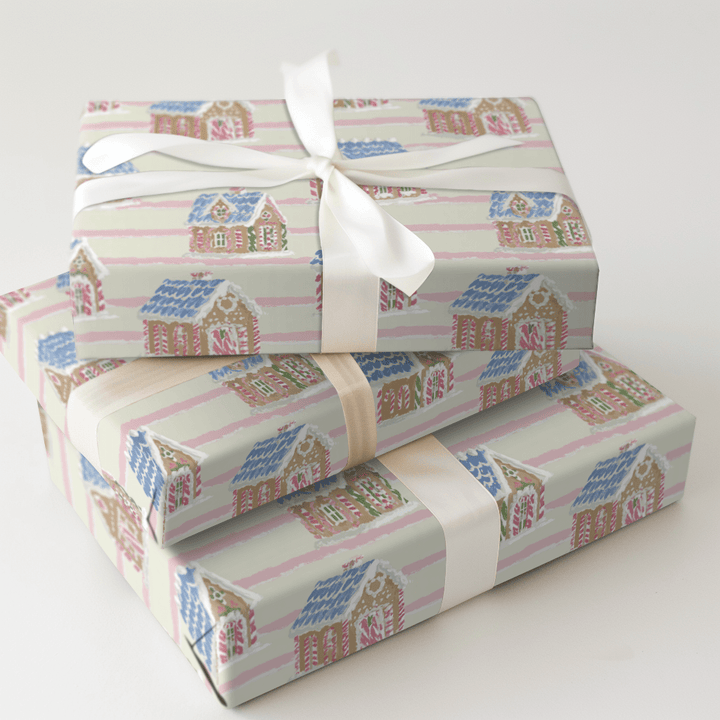 Gingerbread Cottage - Wrapping Paper - Aspen & Arlo