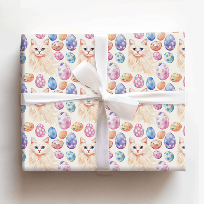 Easter Eggs with the Turkish Angora - Wrapping Paper - Aspen & Arlo