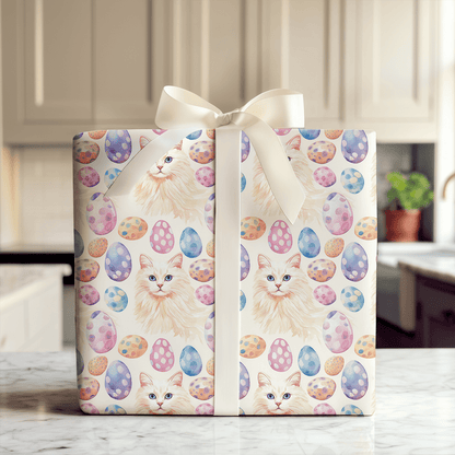 Easter Eggs with the Turkish Angora - Wrapping Paper - Aspen & Arlo
