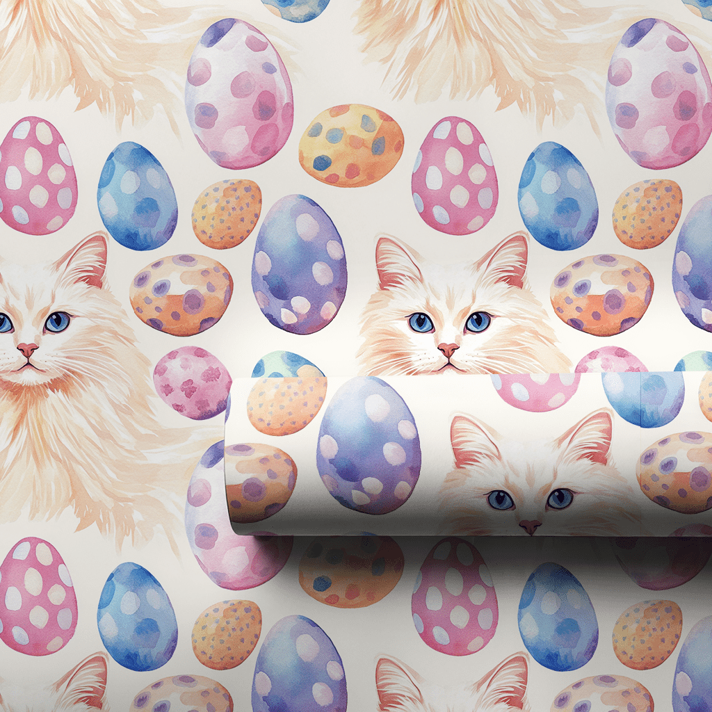 Easter Eggs with the Turkish Angora - Wrapping Paper - Aspen & Arlo