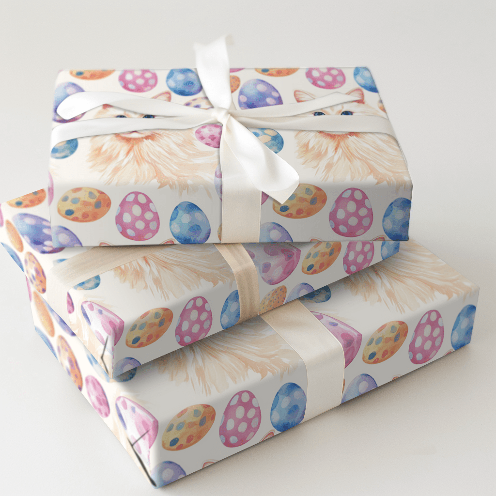 Easter Eggs with the Turkish Angora - Wrapping Paper - Aspen & Arlo