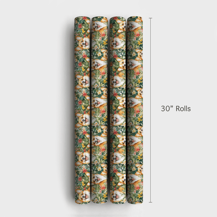 Garden with the Corgi - Wrapping Paper - Aspen & Arlo