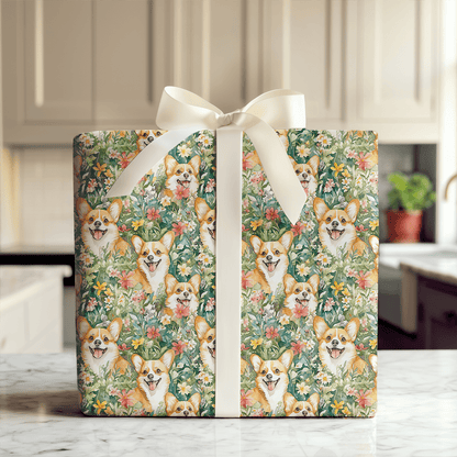 Garden with the Corgi - Wrapping Paper - Aspen & Arlo