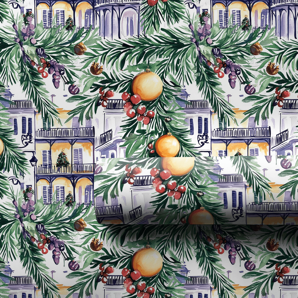French Quarter Christmas - Wrapping Paper - Aspen & Arlo