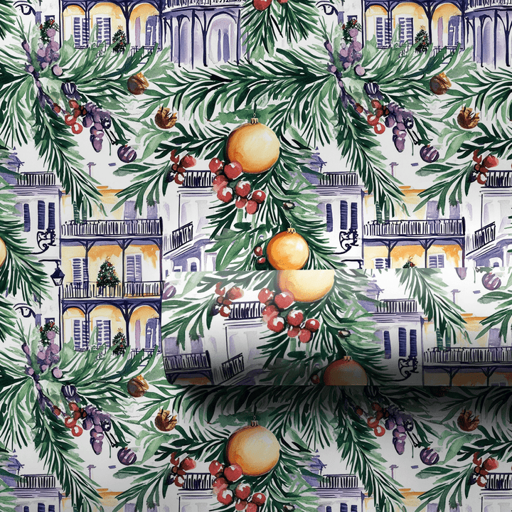 French Quarter Christmas - Wrapping Paper - Aspen & Arlo