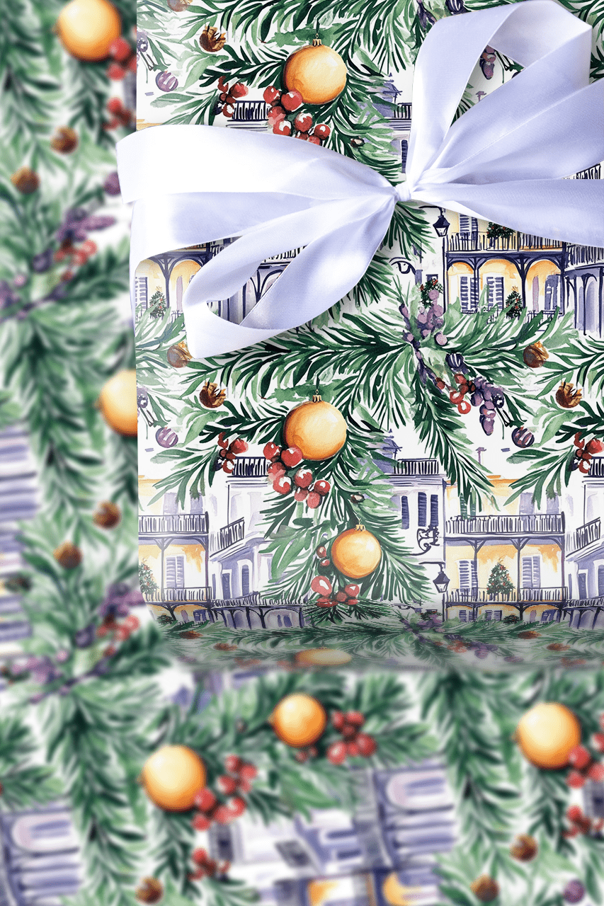 French Quarter Christmas - Wrapping Paper - Aspen & Arlo