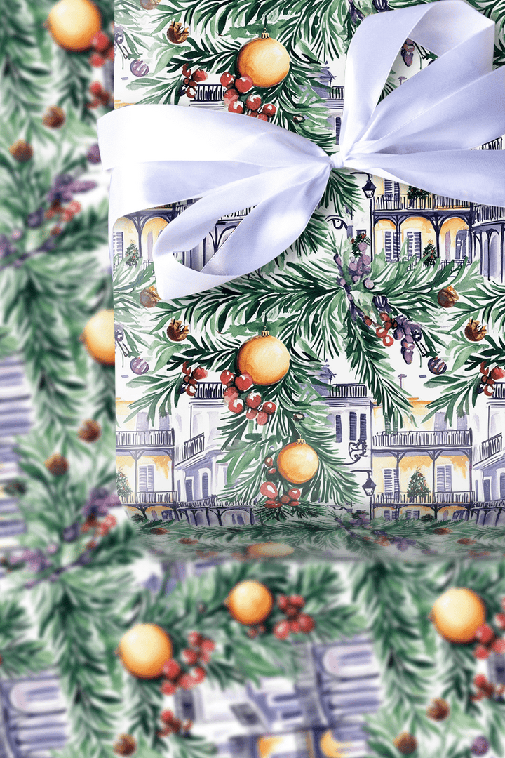 French Quarter Christmas - Wrapping Paper - Aspen & Arlo