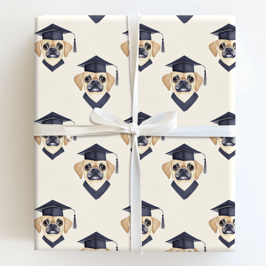 Puggle Graduate - Wrapping Paper - Aspen & Arlo