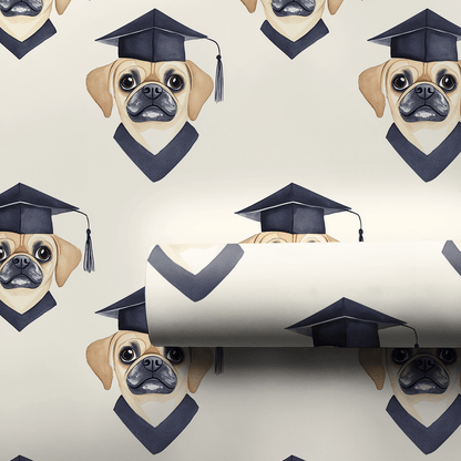 Puggle Graduate - Wrapping Paper - Aspen & Arlo