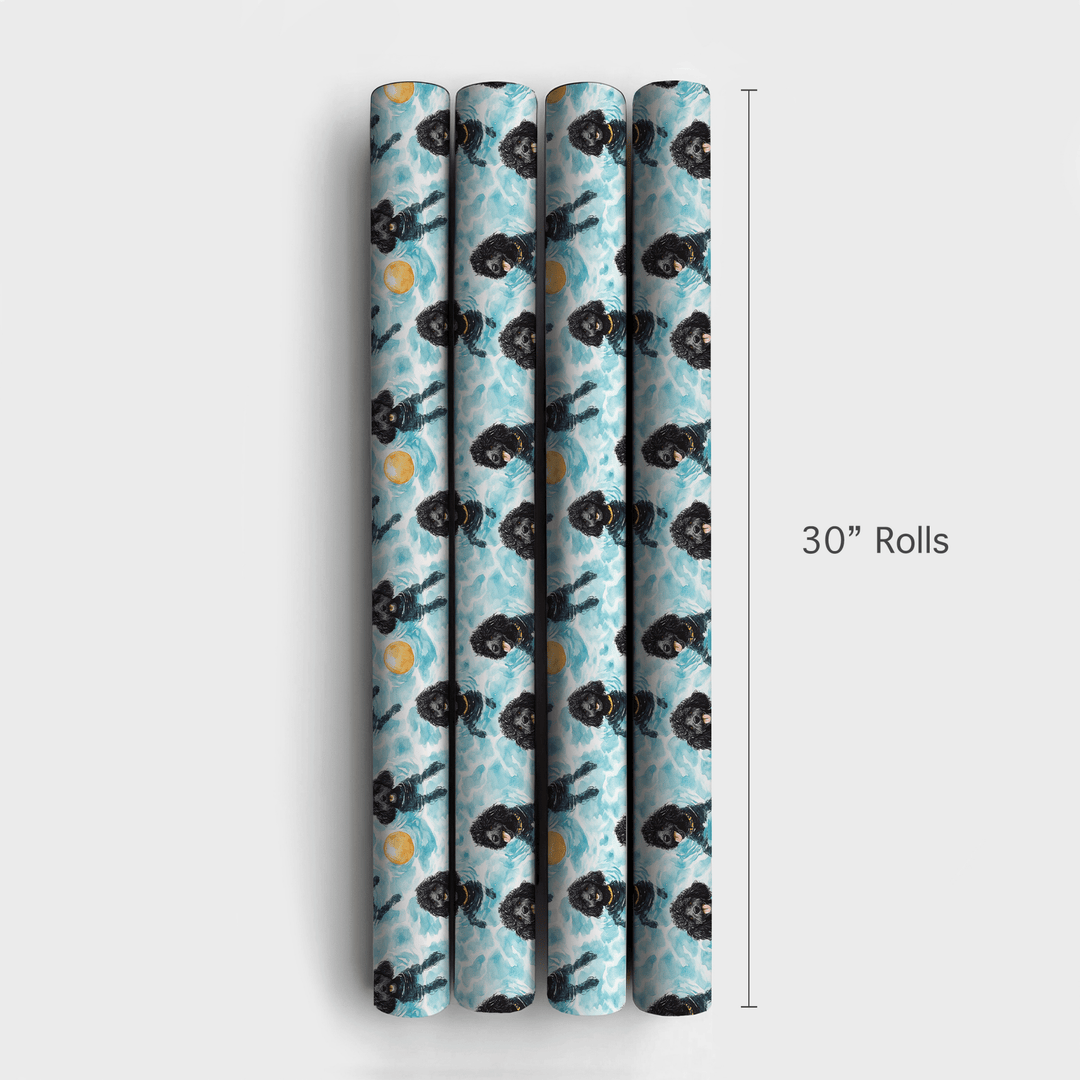 Pool Day with the Black Poodles - Wrapping Paper - Aspen & Arlo