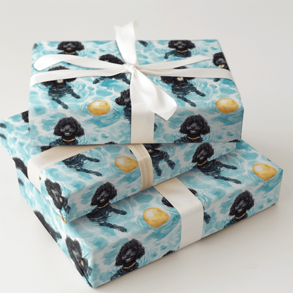 Pool Day with the Black Poodles - Wrapping Paper - Aspen & Arlo