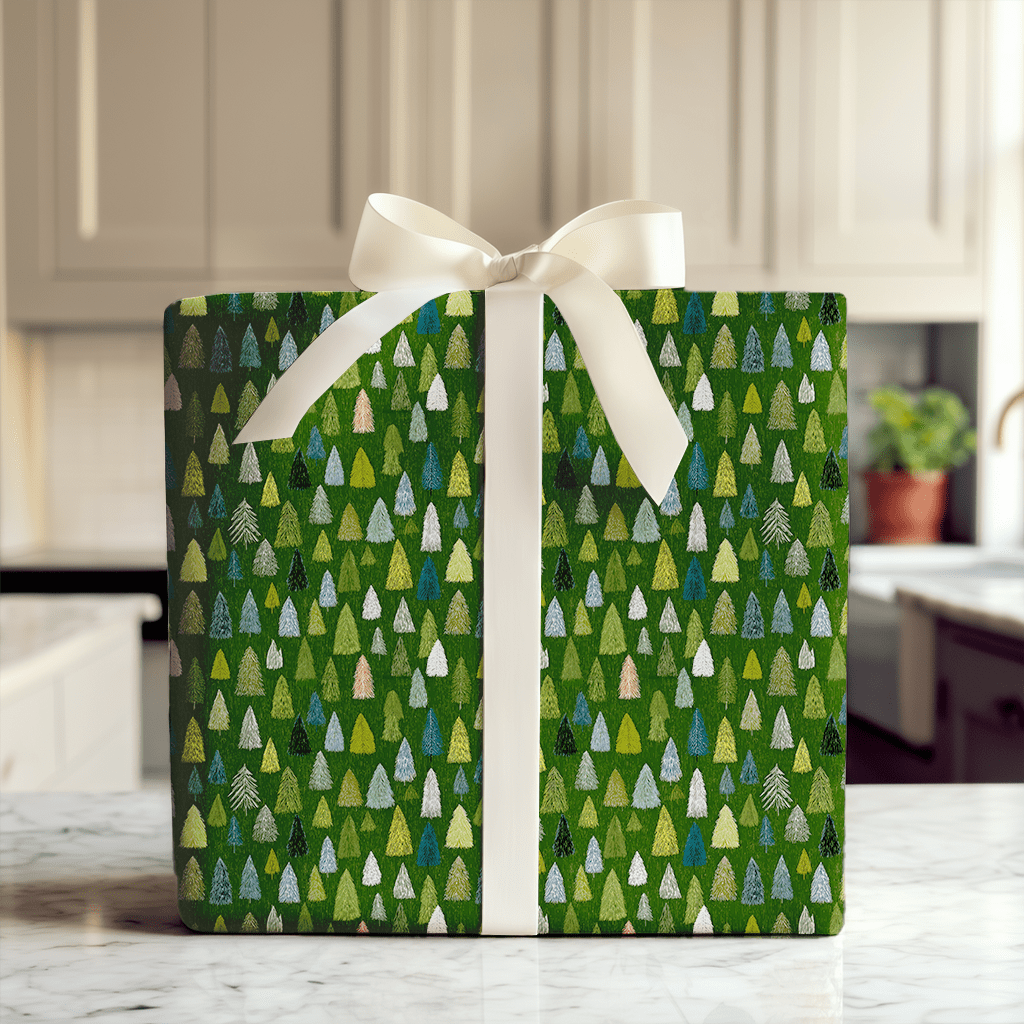 Lime Green Sketch - Wrapping Paper - Aspen & Arlo