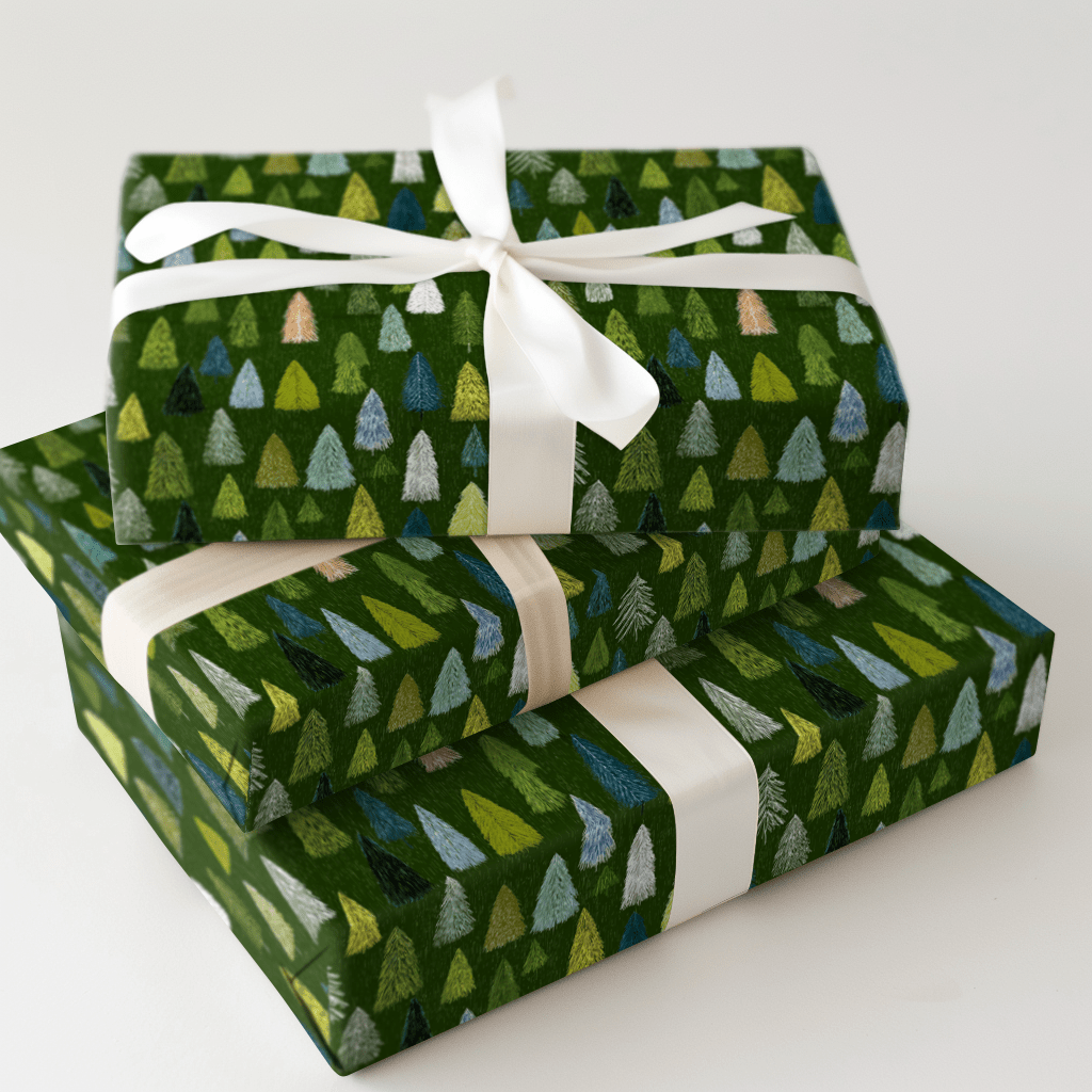 Lime Green Sketch - Wrapping Paper - Aspen & Arlo