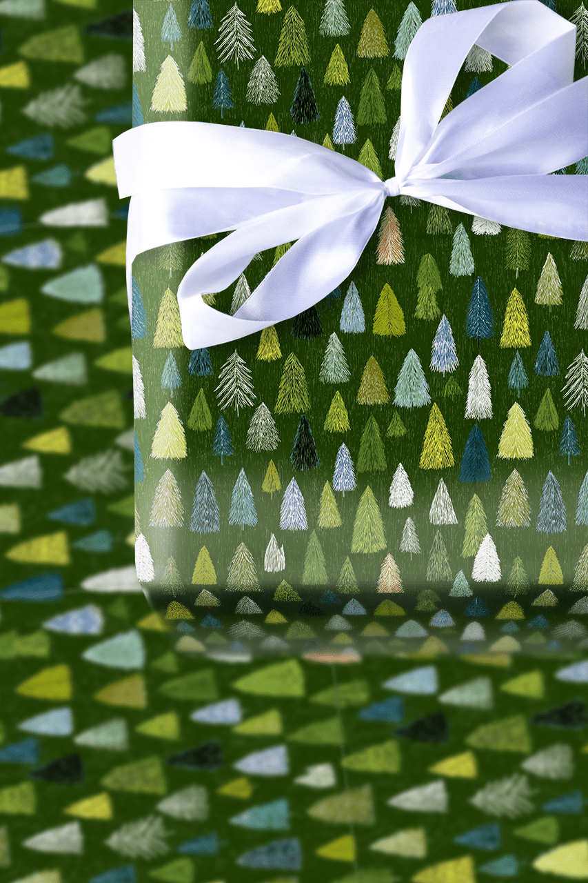 Lime Green Sketch - Wrapping Paper - Aspen & Arlo