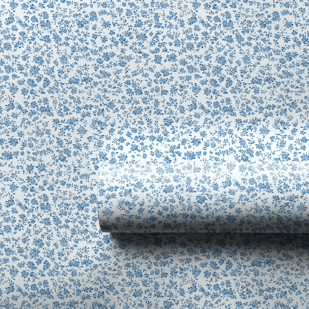 Blue Blossoms - Wrapping Paper - Aspen & Arlo